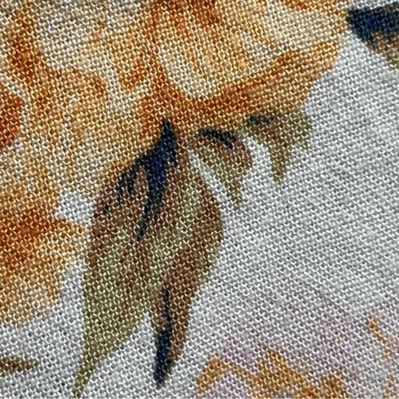 American Eagle Floral Wrap Ruffle Mini Skirt L Yellow Cottagecore Coquette Fairy - Picture 2 of 2